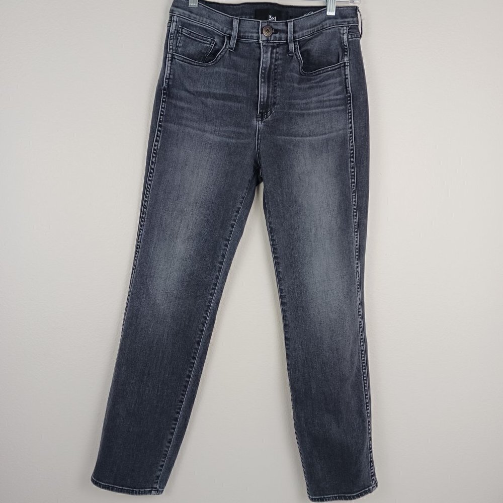 3x1 Women dark gray straight leg high rise women's jeans size 29